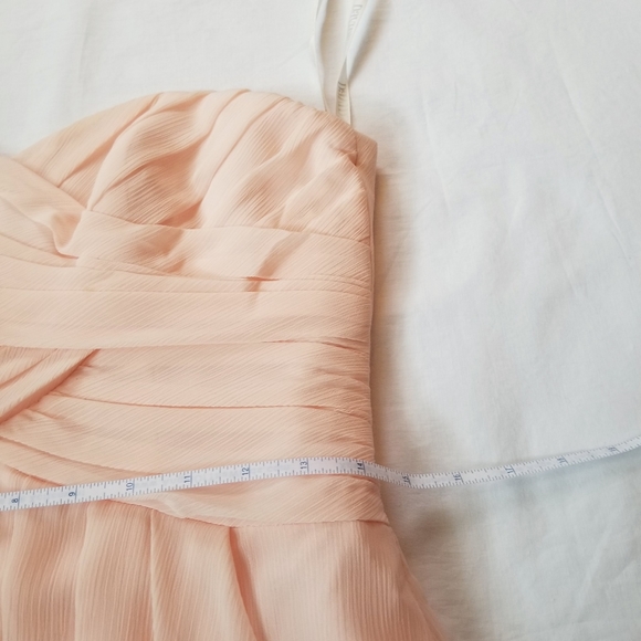 Pink Strapless Bridesmaid Dress - Picture 7 of 9